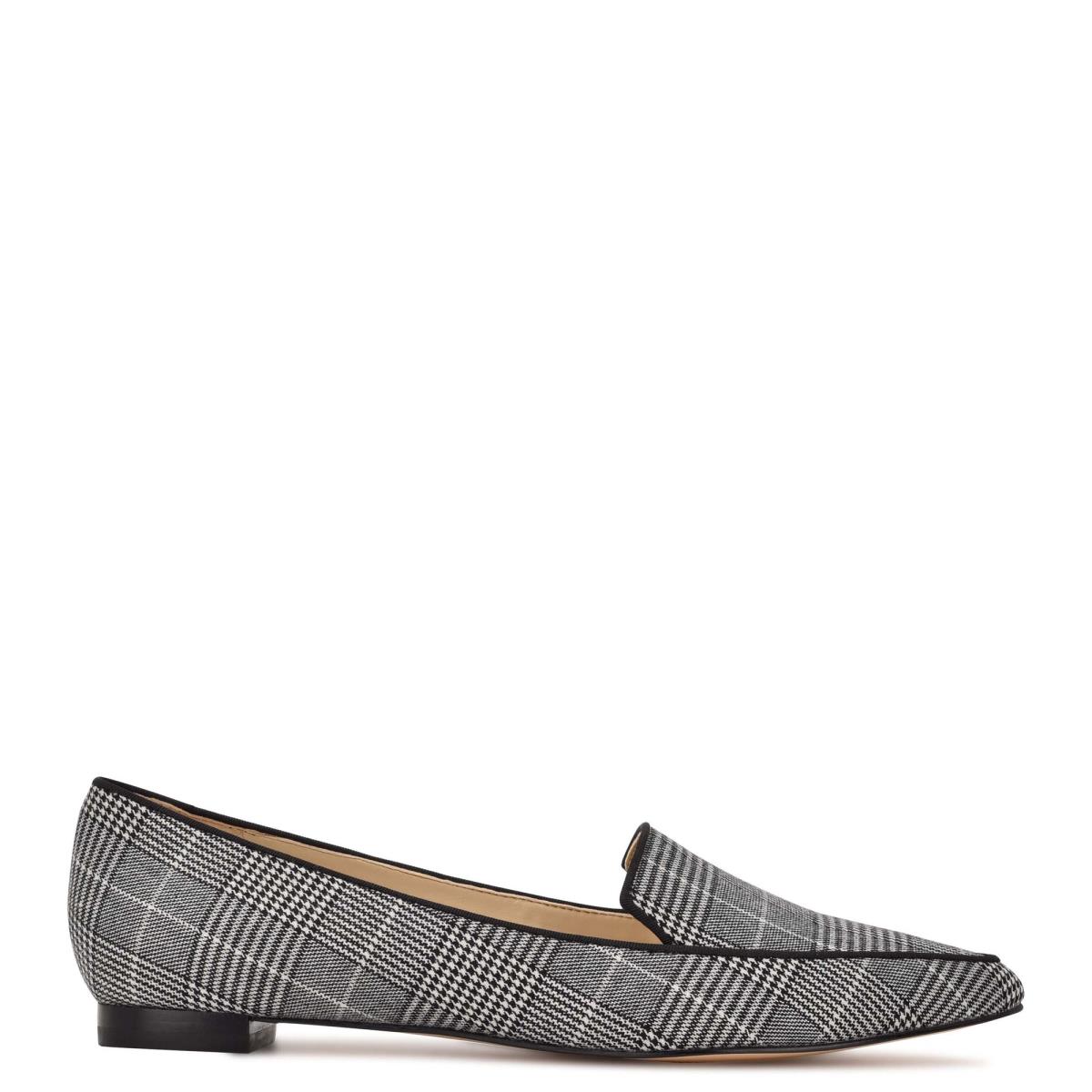 Nine West Abay Smoking Flats Kadın Gri | 6174ZISDQ