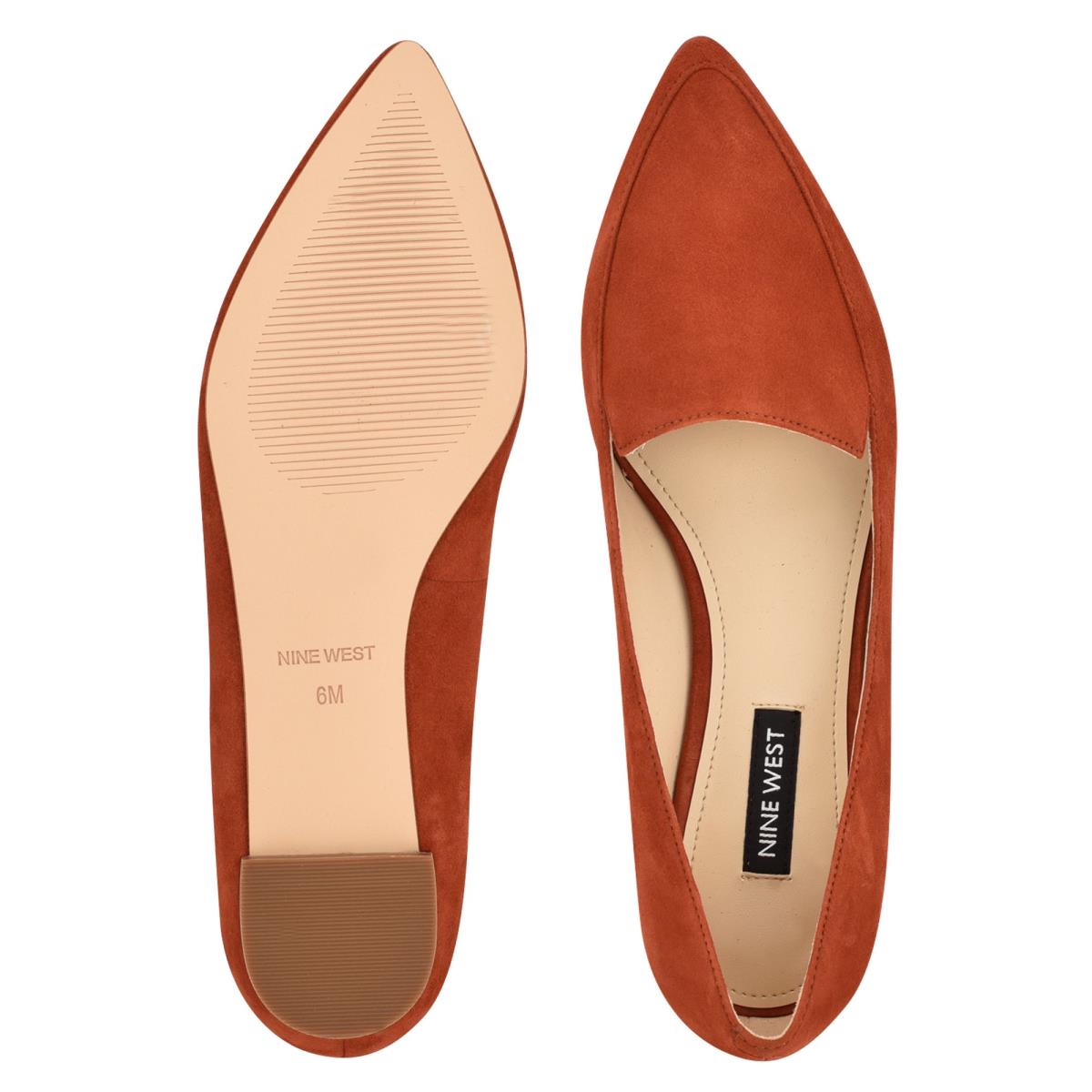 Nine West Abay Smoking Flats Kadın Kırmızı | 1670PTMXJ