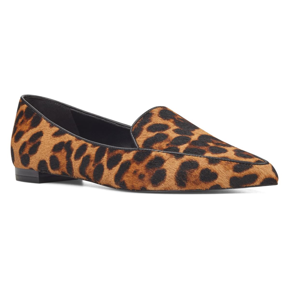 Nine West Abay Smoking Flats Kadın Leopar | 9501KIFPX