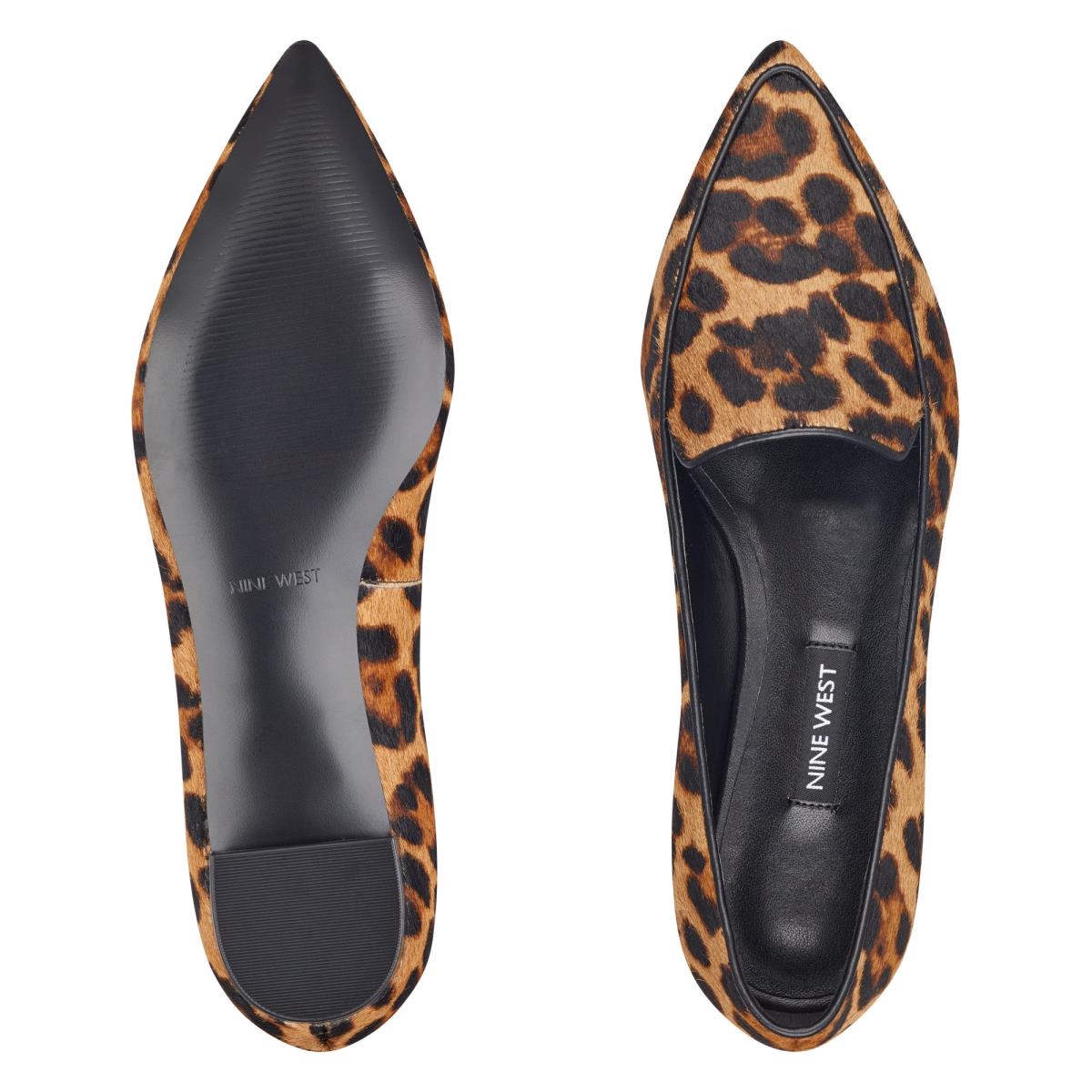 Nine West Abay Smoking Flats Kadın Leopar | 9501KIFPX