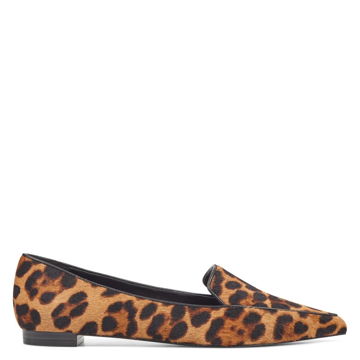 Nine West Abay Smoking Flats Kadın Leopar | 9501KIFPX