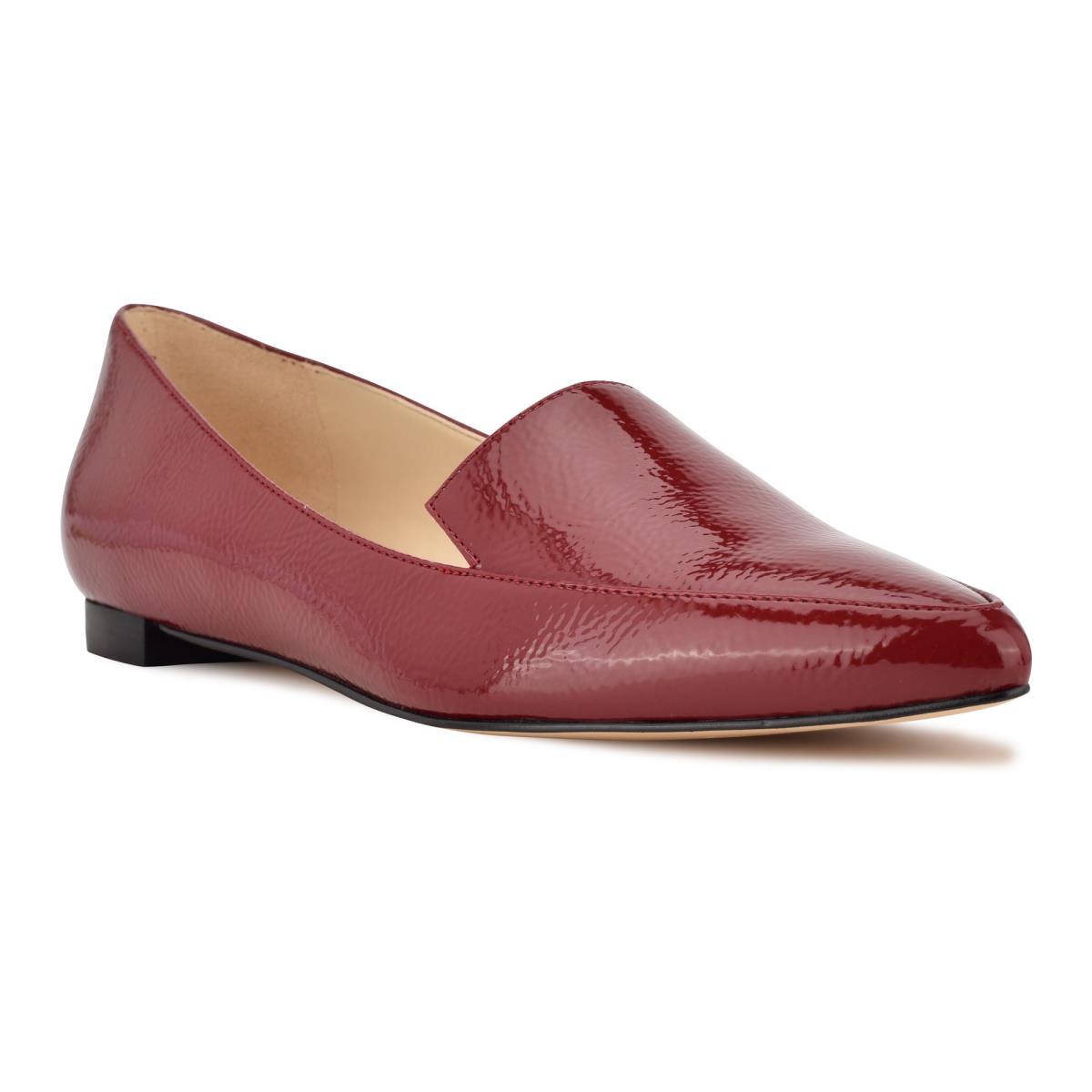 Nine West Abay Smoking Flats Kadın Pembe | 2634ZRDCA