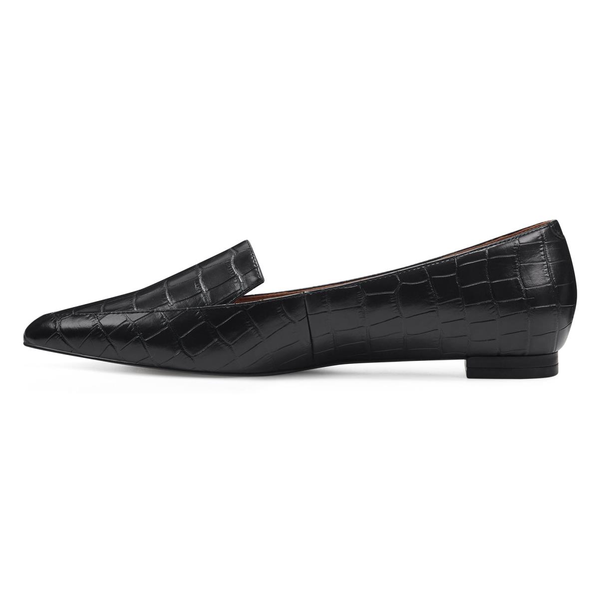 Nine West Abay Smoking Flats Kadın Siyah | 4803IYZND