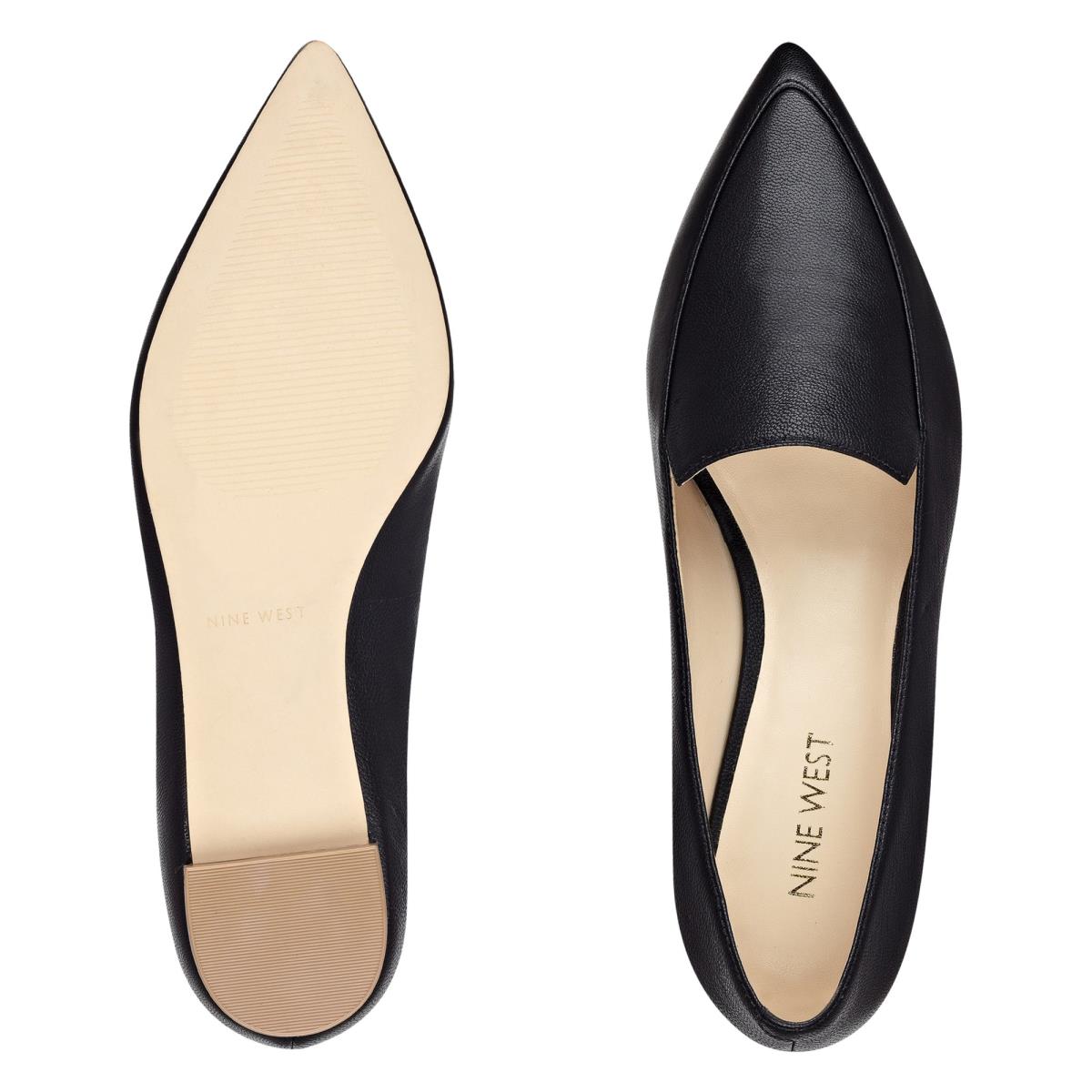 Nine West Abay Smoking Flats Kadın Siyah | 6981JWCZK