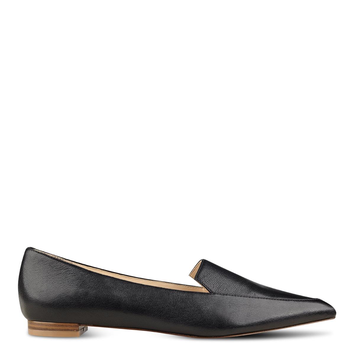 Nine West Abay Smoking Flats Kadın Siyah | 6981JWCZK