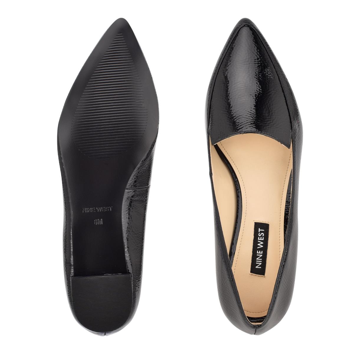 Nine West Abay Smoking Flats Kadın Siyah | 8214YMQFH