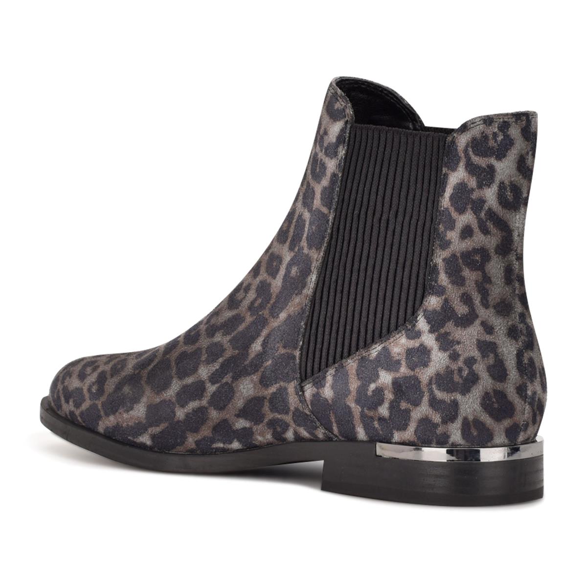 Nine West Agate Chelsea Bot Kadın Gri Leopar | 3962ACGMF