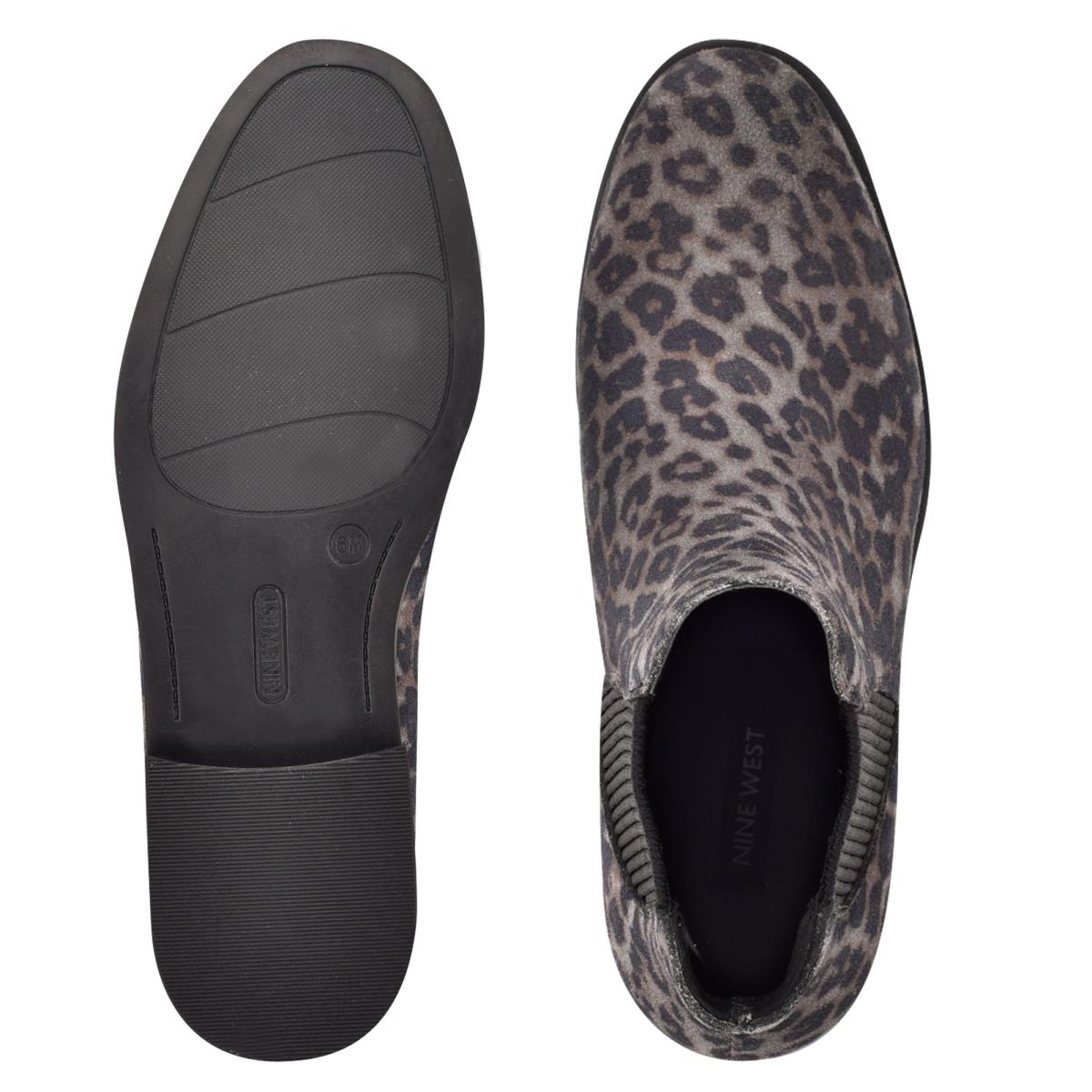 Nine West Agate Chelsea Bot Kadın Gri Leopar | 3962ACGMF