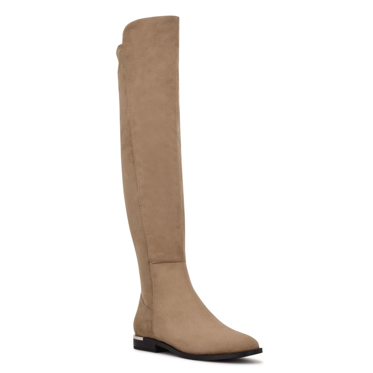 Nine West Allair Geniş Calf Over the Knee Bot Kadın Kahverengi | 5231WEUYK