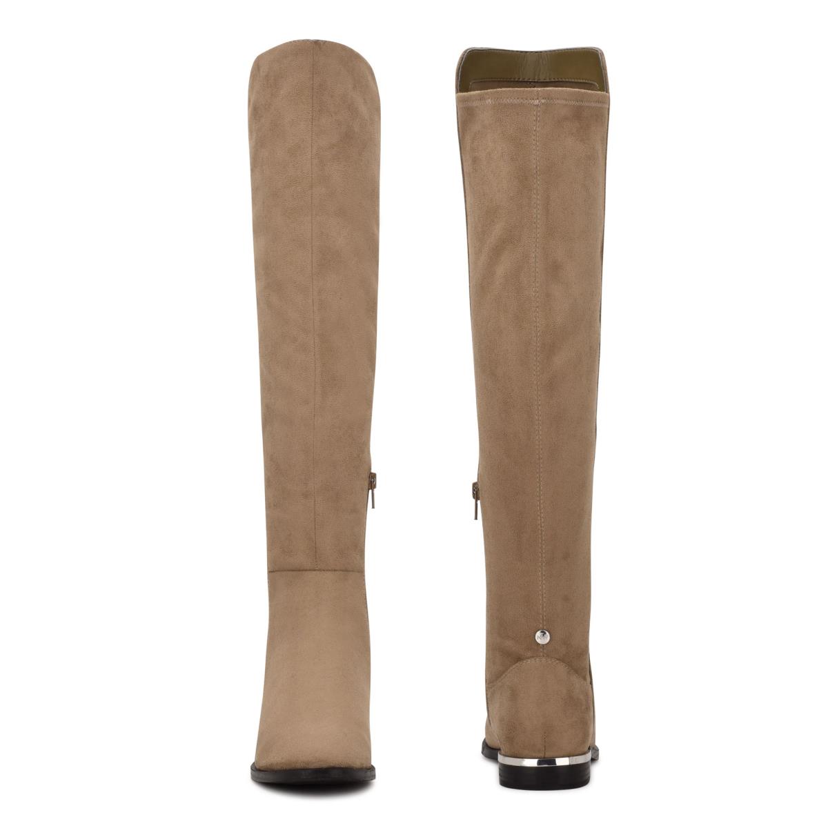 Nine West Allair Geniş Calf Over the Knee Bot Kadın Kahverengi | 5231WEUYK