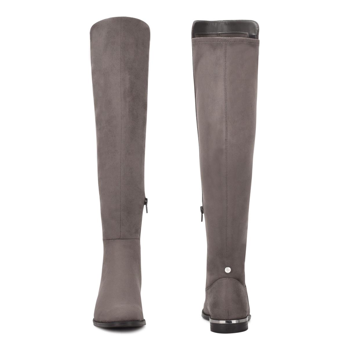 Nine West Allair Over the Knee Bot Kadın Gri | 8309LUGSD