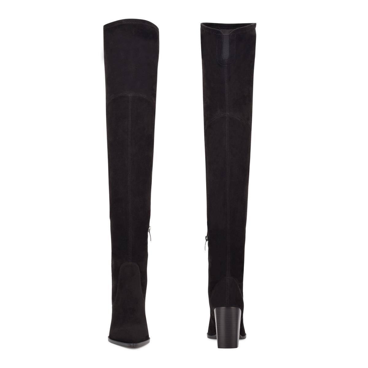 Nine West Barret Over The Knee Topuklu Bot Kadın Siyah | 0192VQBPY