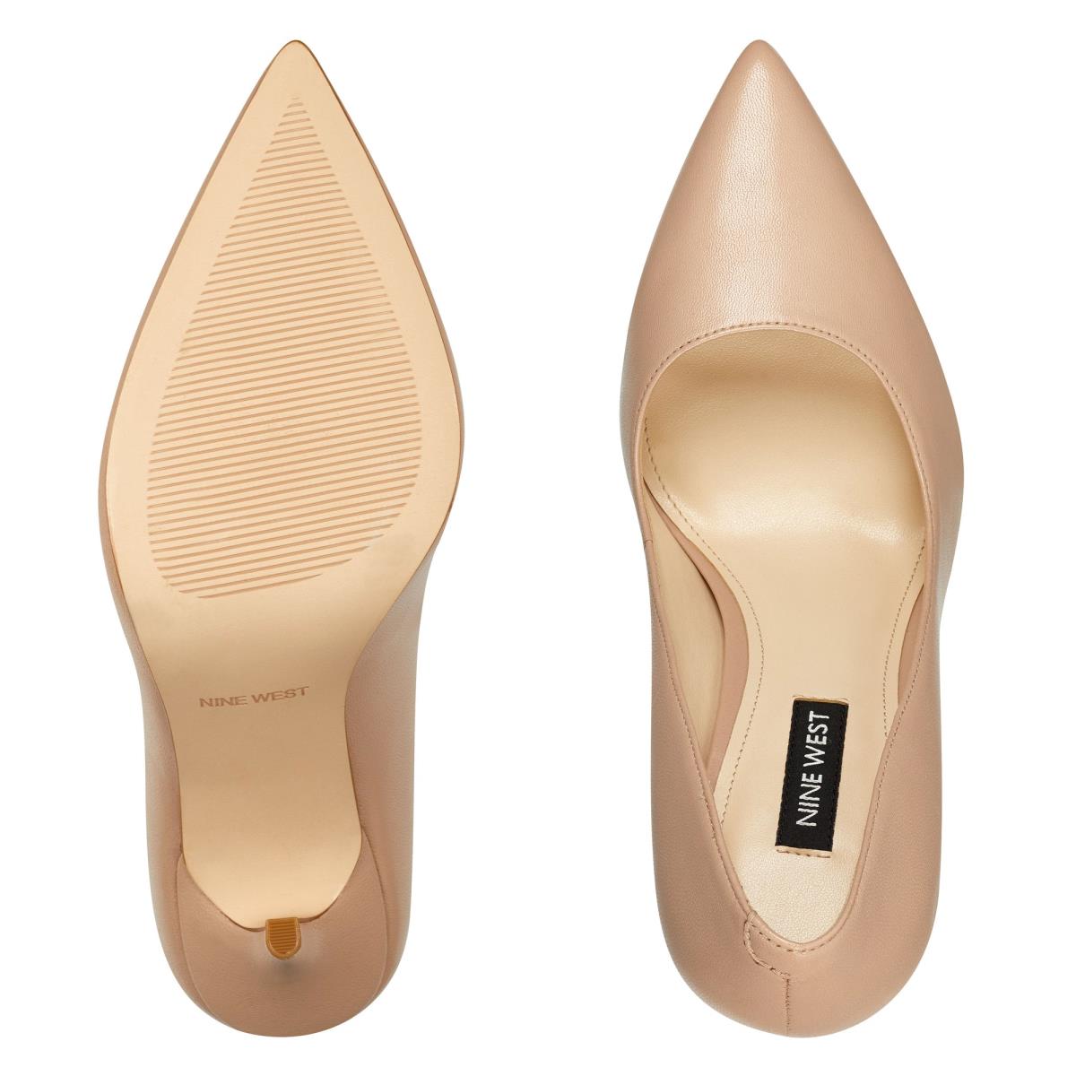 Nine West Bliss Pointy Burunlu Stiletto Ayakkabı Kadın Açık Bej Rengi | 4728KUAGC