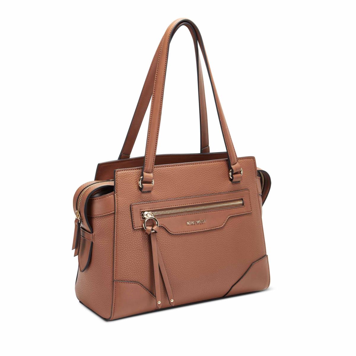 Nine West Brooklyn Jet Set Shldr Satchel Çanta Kadın Kahverengi | 5473EYOQZ