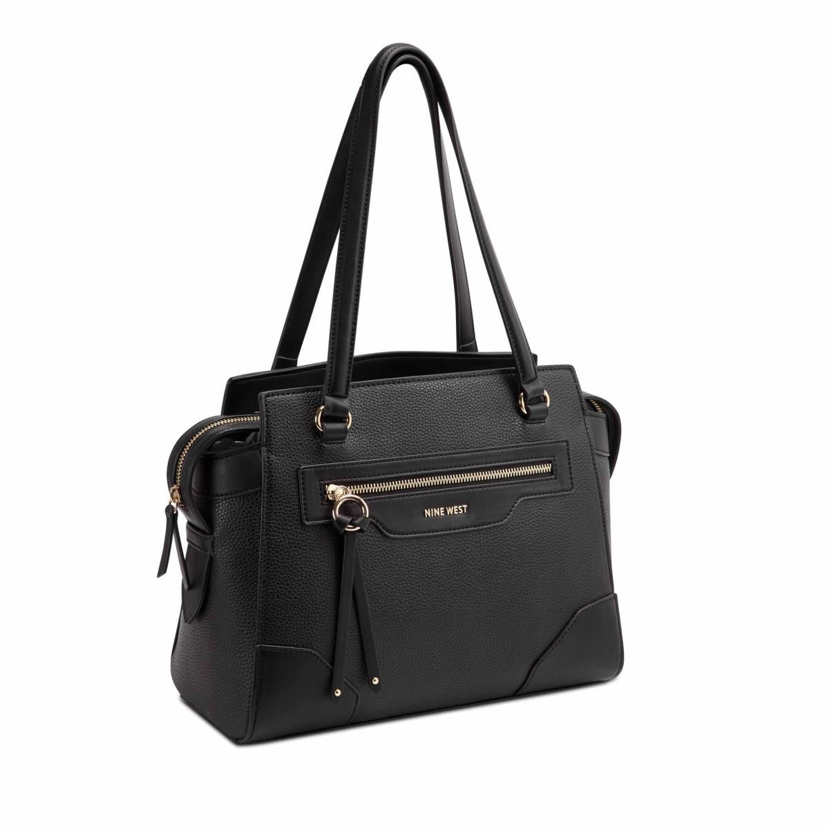 Nine West Brooklyn Jet Set Shldr Satchel Çanta Kadın Siyah | 7409XHMAP