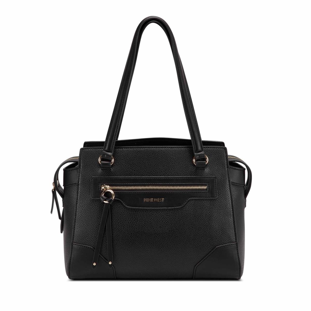 Nine West Brooklyn Jet Set Shldr Satchel Çanta Kadın Siyah | 7409XHMAP