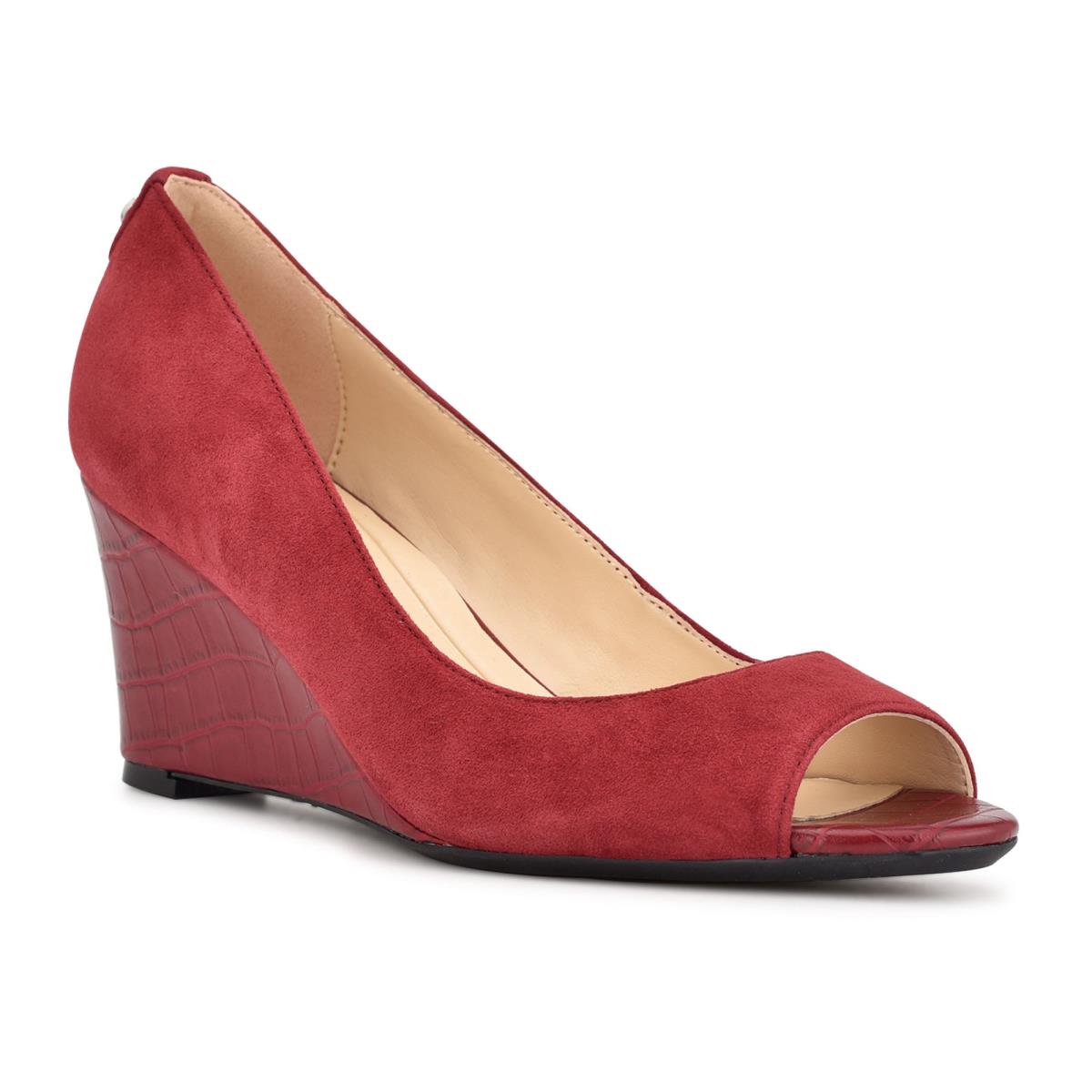 Nine West Cape 9x9 Elbise Dolgu Topuklu Kadın Bordo | 0685WNKCH