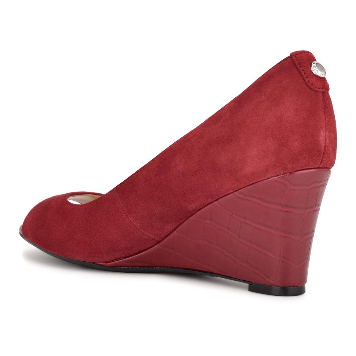 Nine West Cape 9x9 Elbise Dolgu Topuklu Kadın Bordo | 0685WNKCH