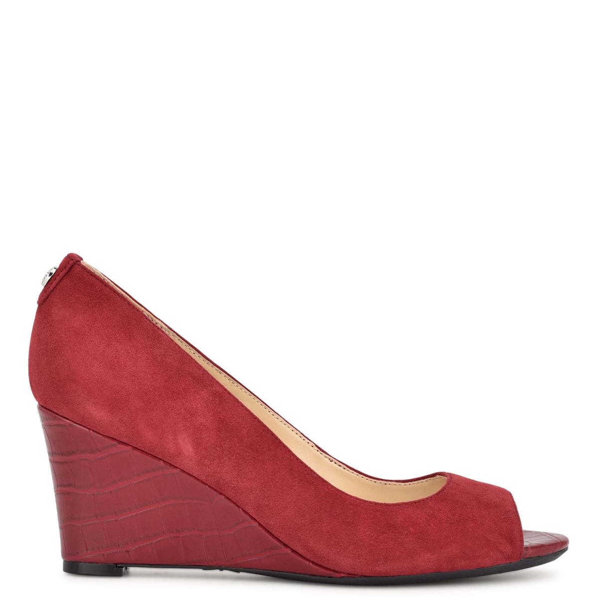 Nine West Cape 9x9 Elbise Dolgu Topuklu Kadın Bordo | 0685WNKCH