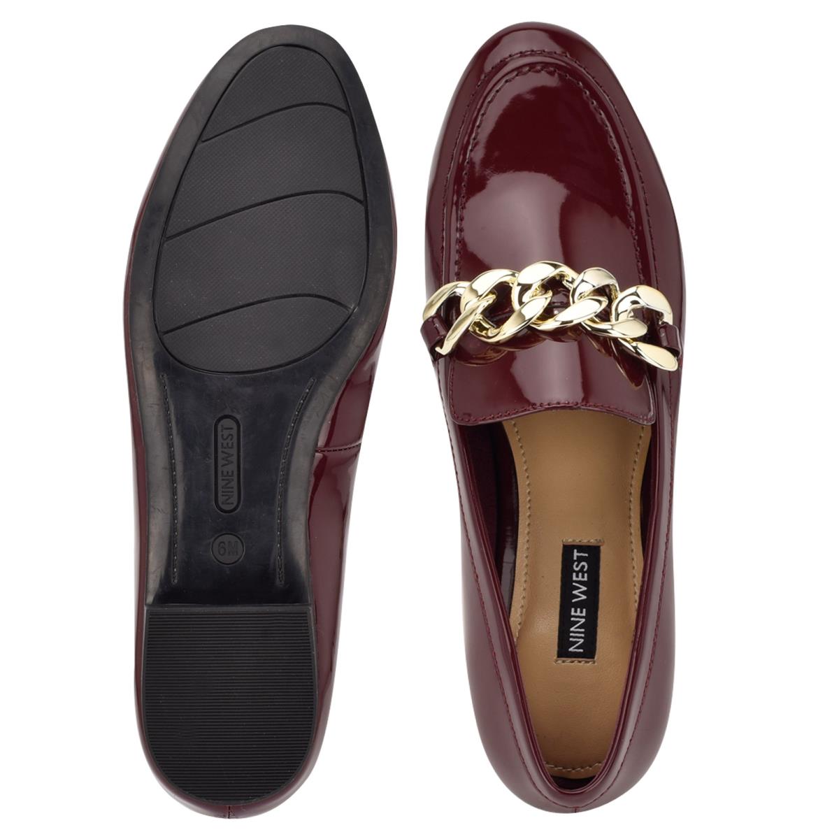 Nine West Chain Slip-On Loafer Ayakkabı Kadın Kırmızı | 8014QXPRT