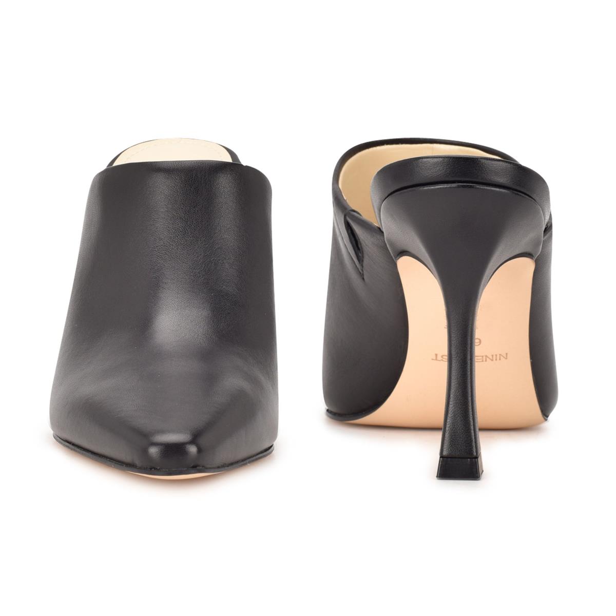 Nine West Ciao Heel Mule Ayakkabı Kadın Siyah | 6914SOAYG