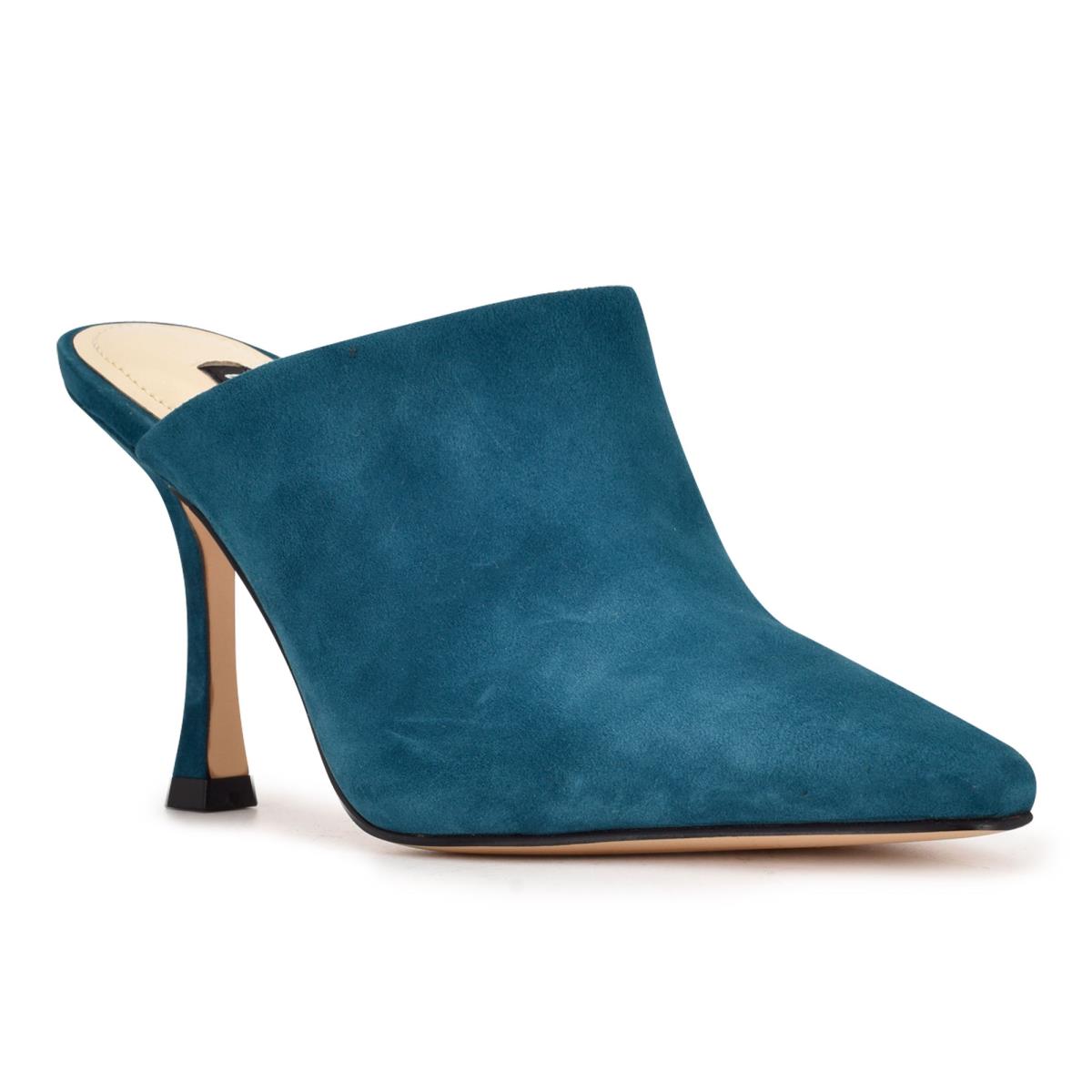 Nine West Ciao Heel Mule Ayakkabı Kadın Turkuaz | 8045RBSDC