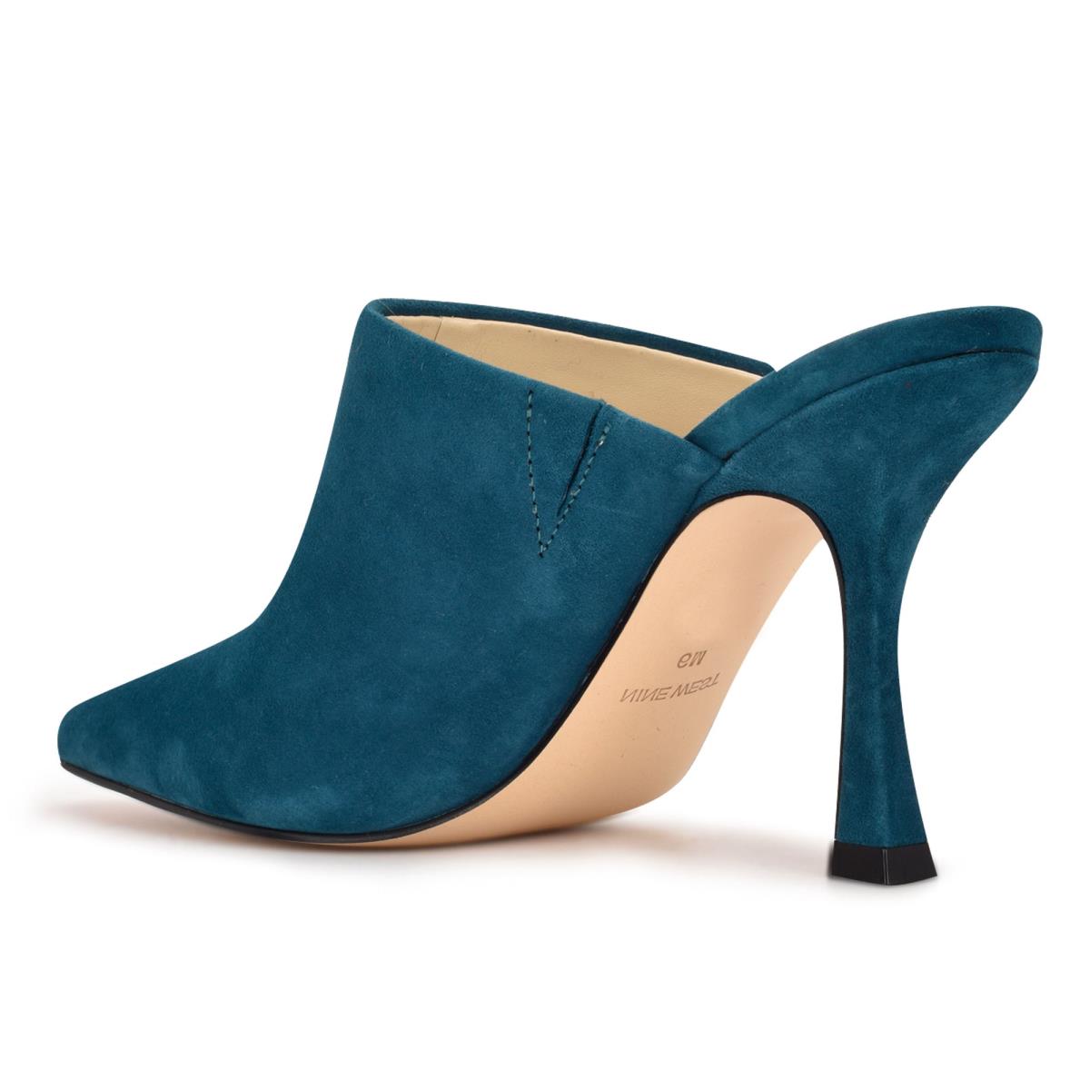 Nine West Ciao Heel Mule Ayakkabı Kadın Turkuaz | 8045RBSDC