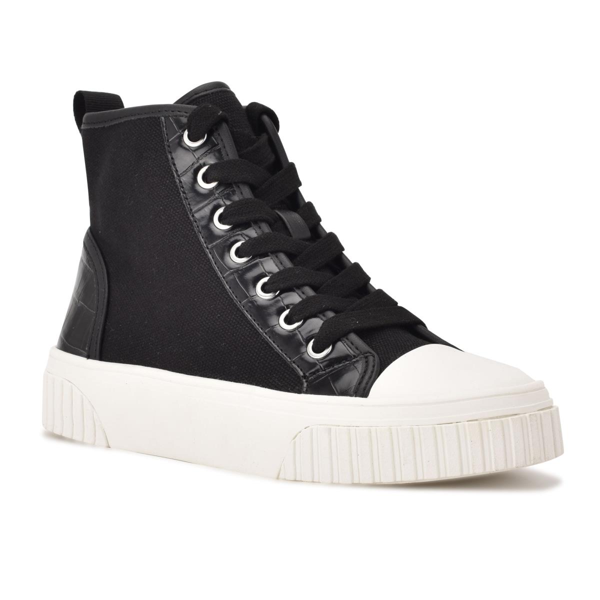 Nine West Dyiane High Top Sneakers Kadın Siyah | 5479GFEXI