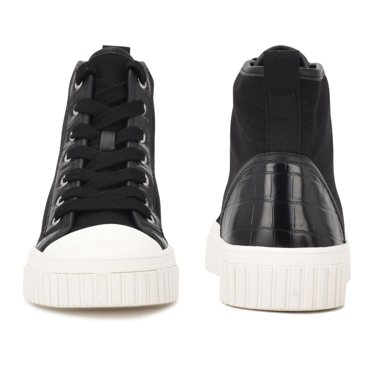 Nine West Dyiane High Top Sneakers Kadın Siyah | 5479GFEXI