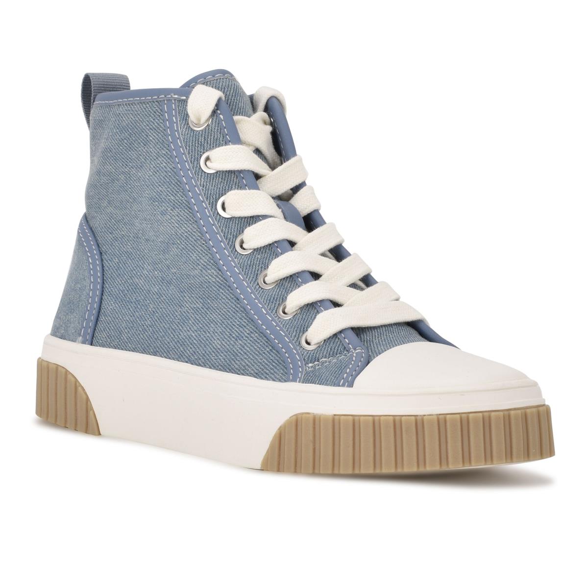 Nine West Dyiane High Top Sneakers Kadın Mavi | 6395MZLCO