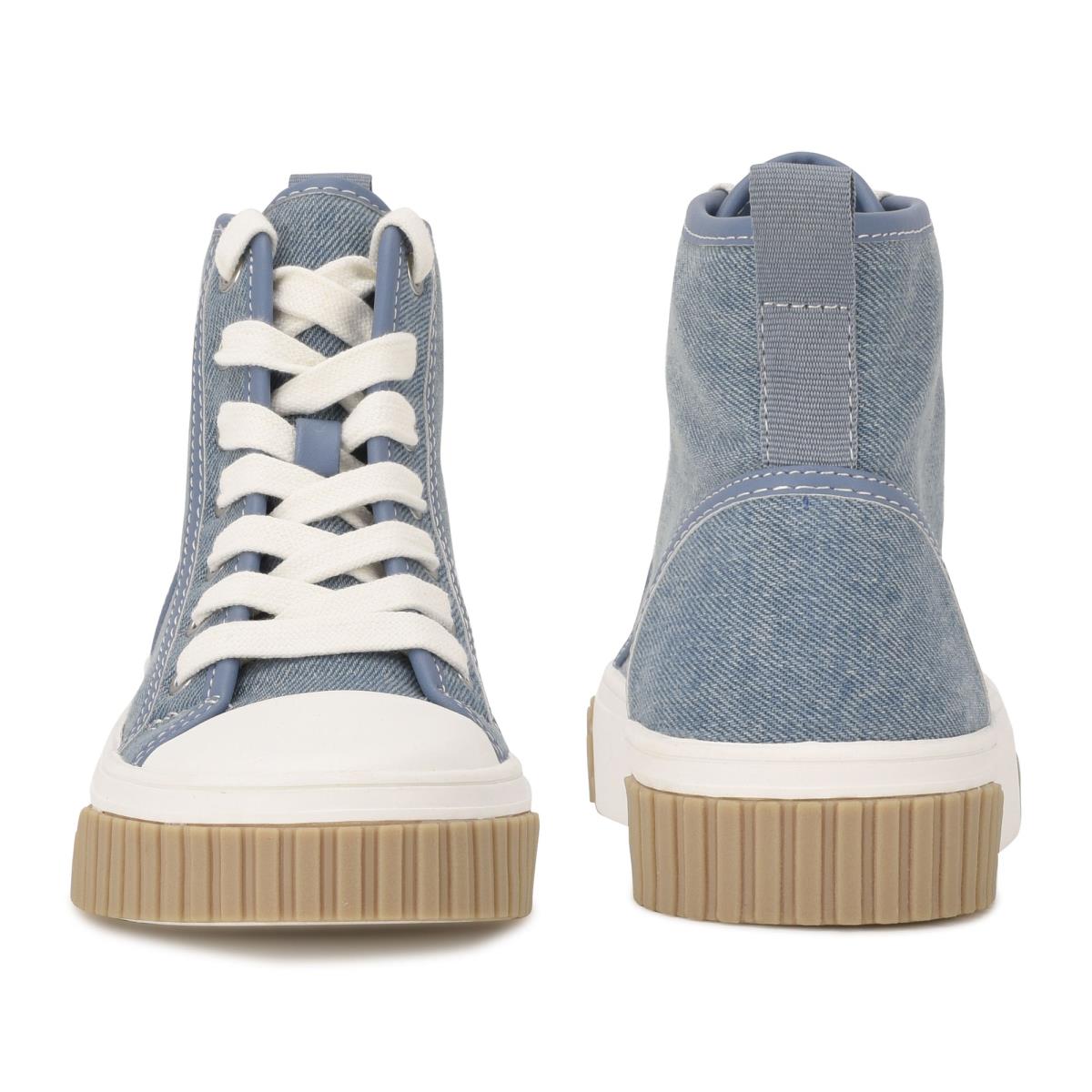 Nine West Dyiane High Top Sneakers Kadın Mavi | 6395MZLCO