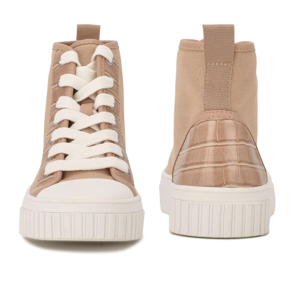 Nine West Dyiane High Top Sneakers Kadın Mercan Kahverengi | 6734TUEPS