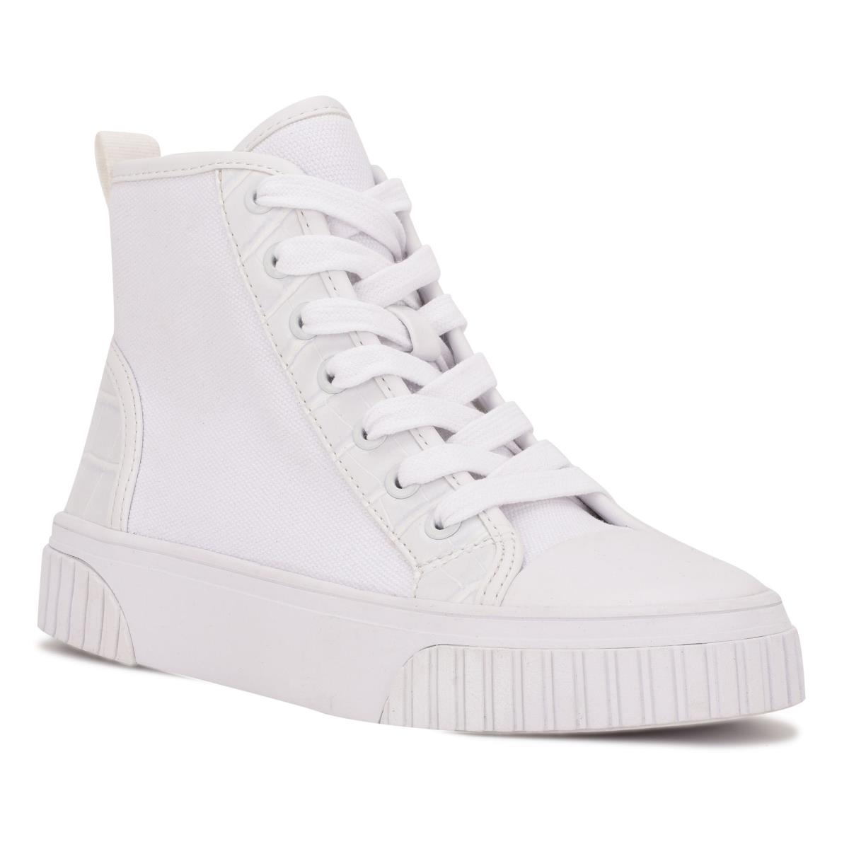 Nine West Dyiane High Top Sneakers Kadın Beyaz | 7069XSPKB