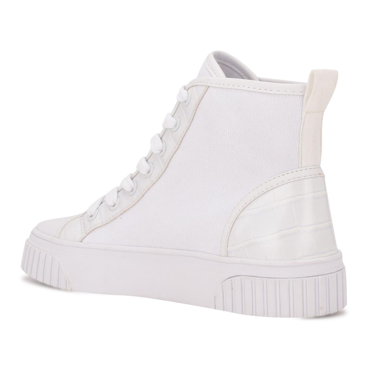 Nine West Dyiane High Top Sneakers Kadın Beyaz | 7069XSPKB