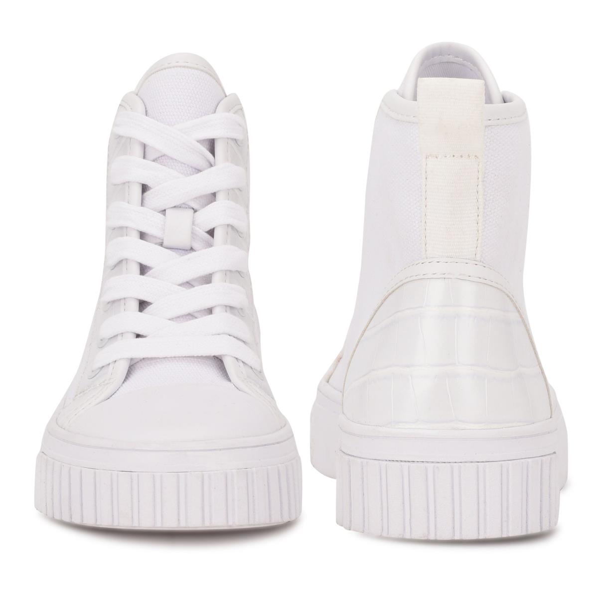 Nine West Dyiane High Top Sneakers Kadın Beyaz | 7069XSPKB