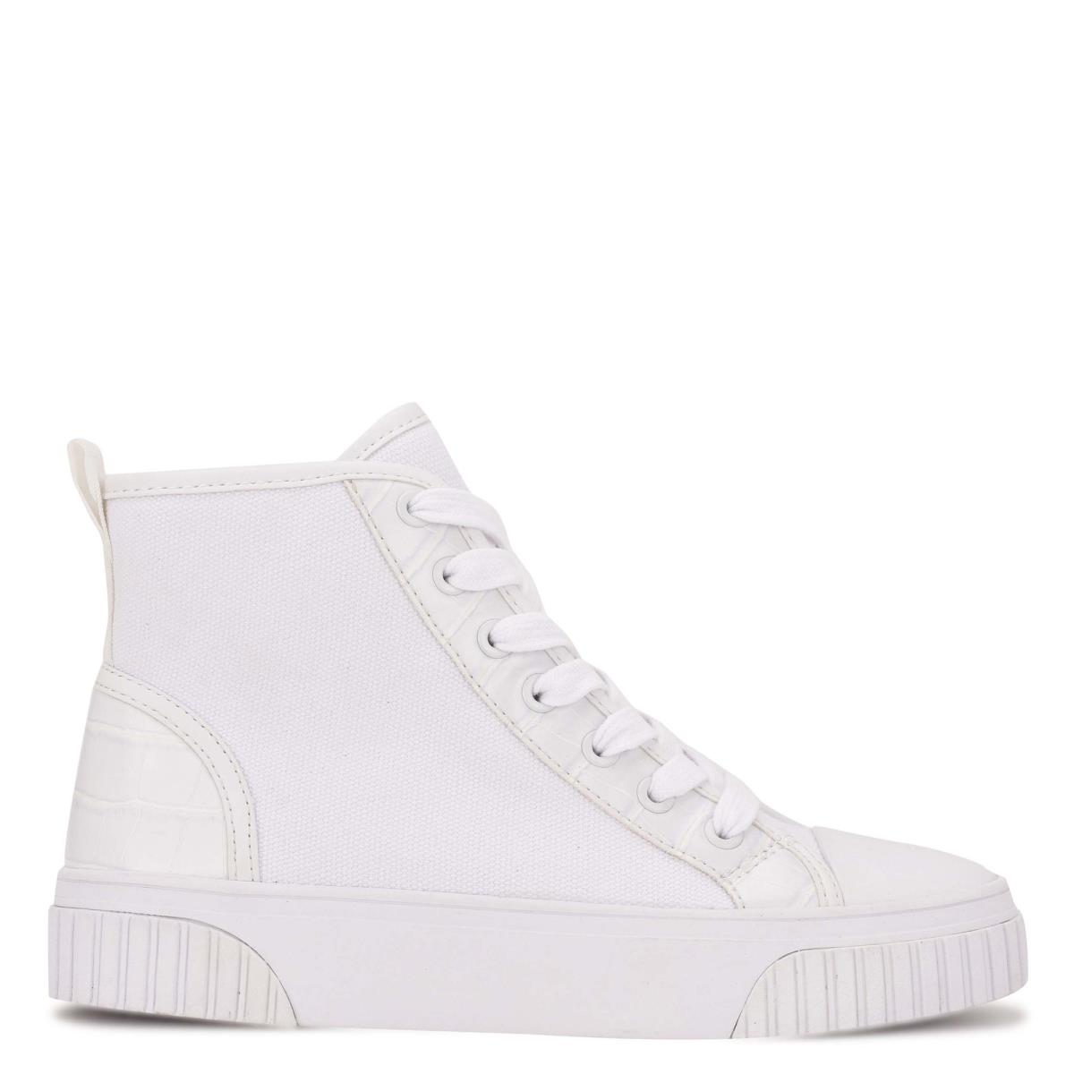 Nine West Dyiane High Top Sneakers Kadın Beyaz | 7069XSPKB