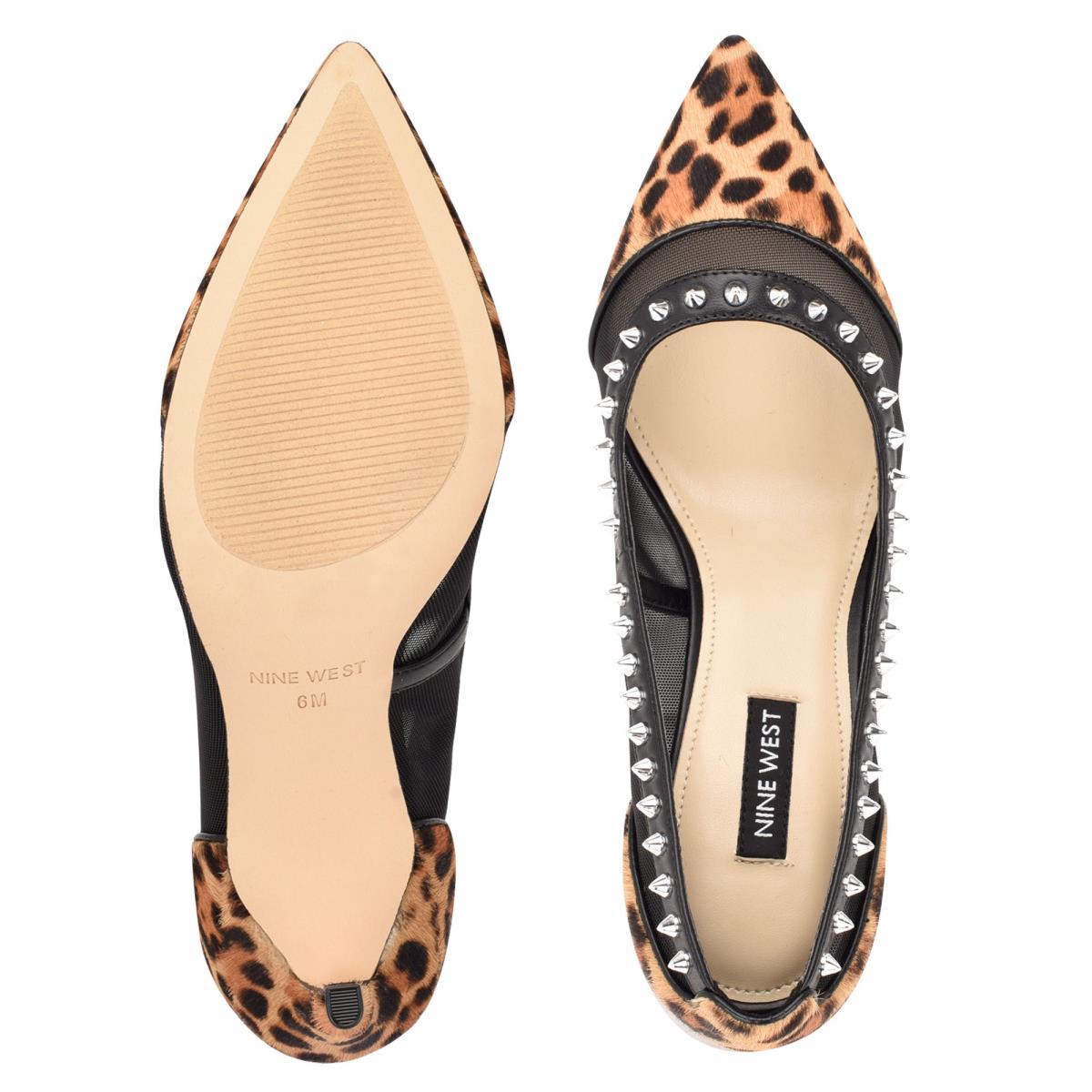 Nine West Erian Pointy Burunlu Stiletto Ayakkabı Kadın Leopar | 0498ZJONF