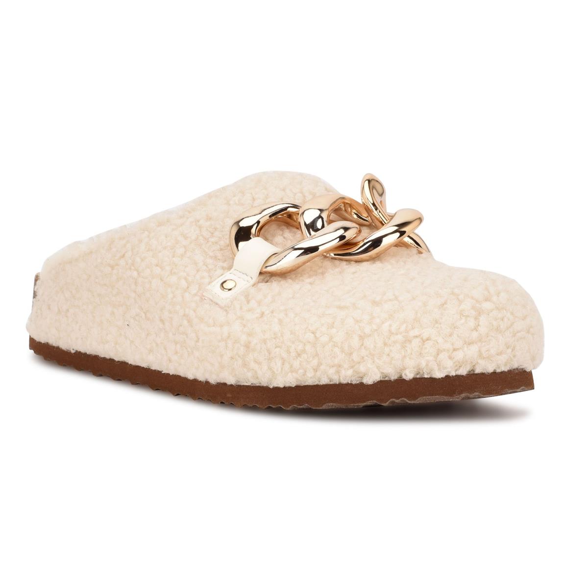 Nine West Everyth Cozy Mule Ayakkabı Kadın Krema | 6584XICAQ