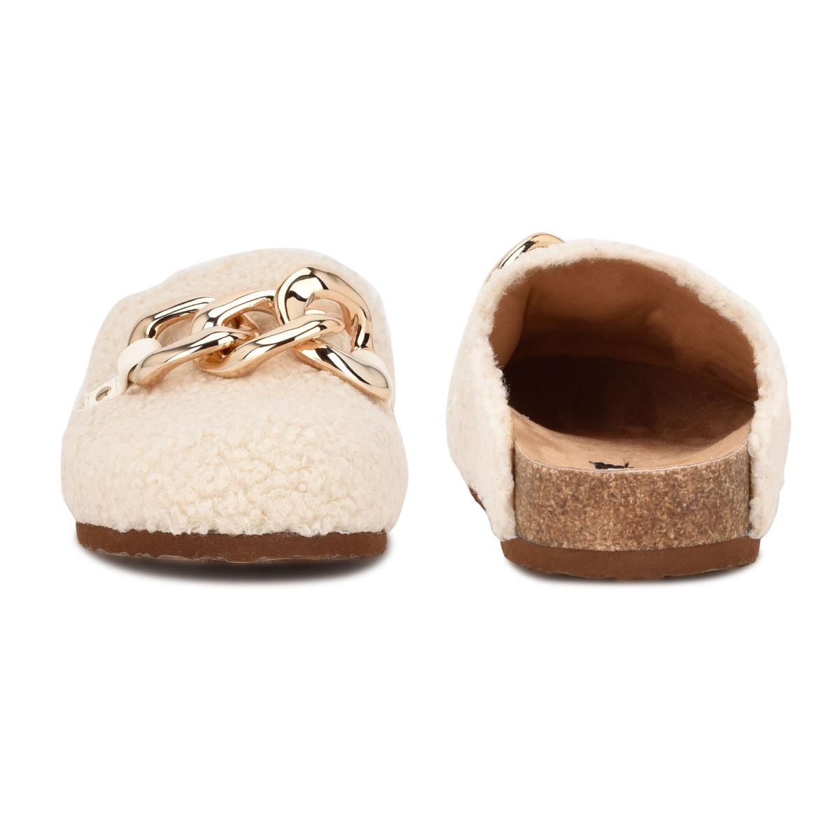 Nine West Everyth Cozy Mule Ayakkabı Kadın Krema | 6584XICAQ