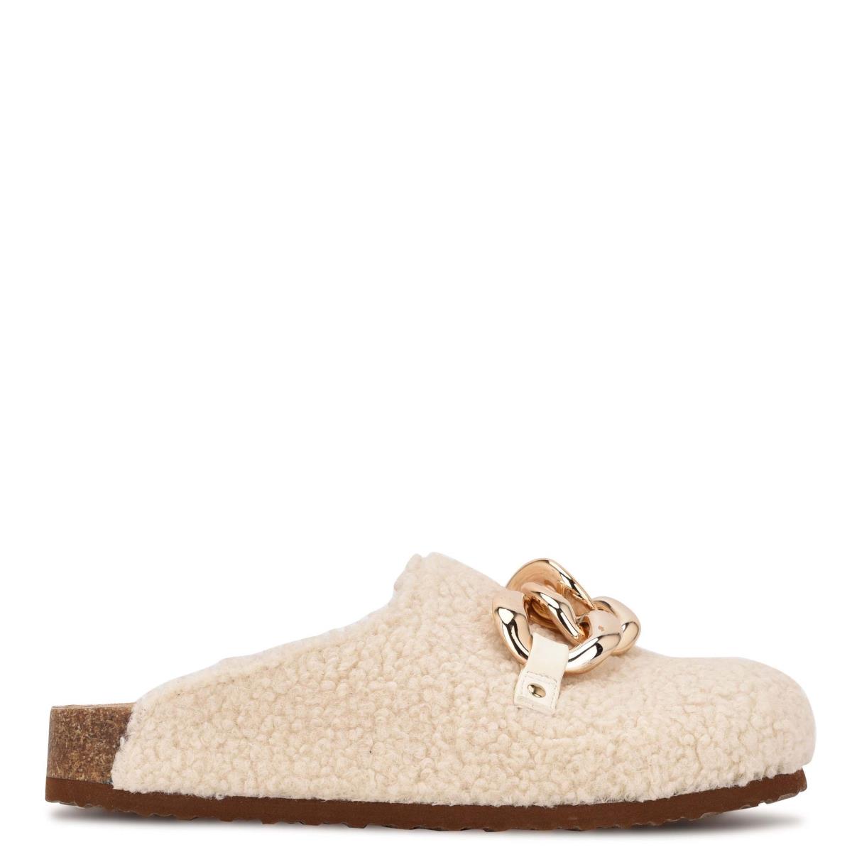 Nine West Everyth Cozy Mule Ayakkabı Kadın Krema | 6584XICAQ