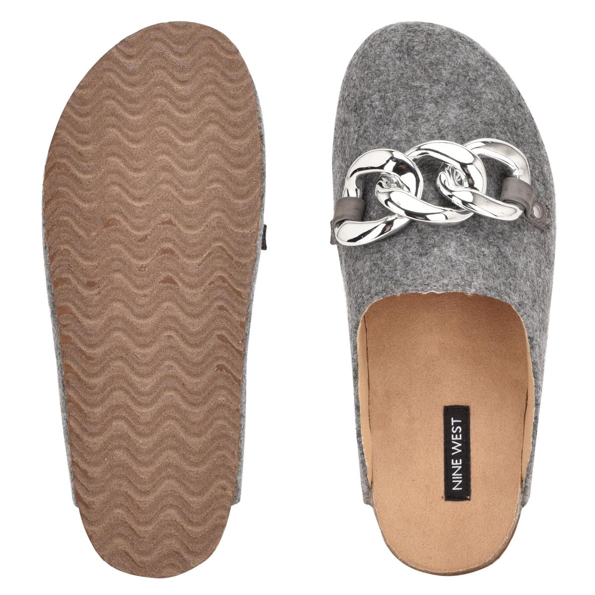 Nine West Everyth Cozy Mule Ayakkabı Kadın Gri | 8743LTXIQ