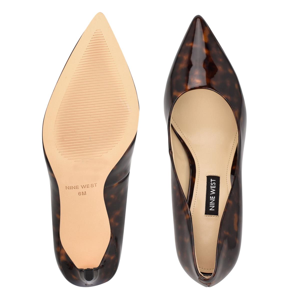 Nine West Ezra Pointy Burunlu Stiletto Ayakkabı Kadın Kahve | 0257CBZON