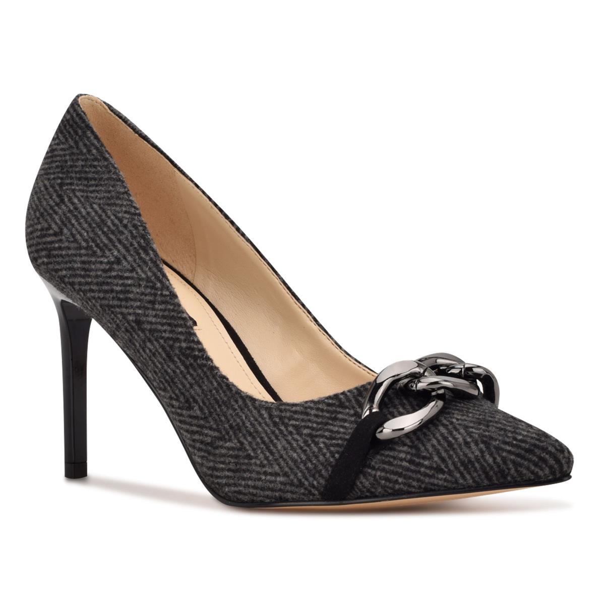 Nine West Ezzie Pointy Burunlu Stiletto Ayakkabı Kadın Gri | 1072CEBKN