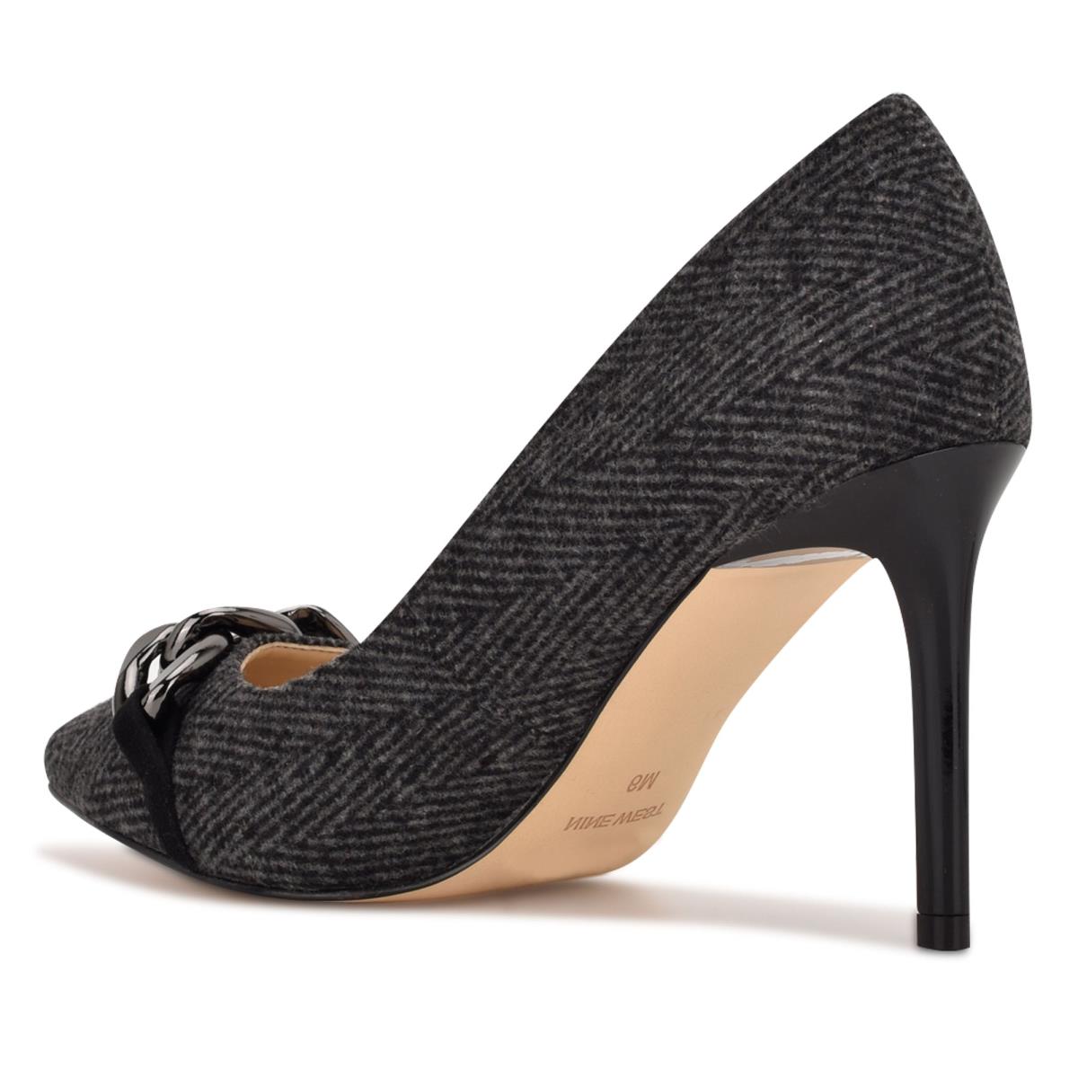 Nine West Ezzie Pointy Burunlu Stiletto Ayakkabı Kadın Gri | 1072CEBKN