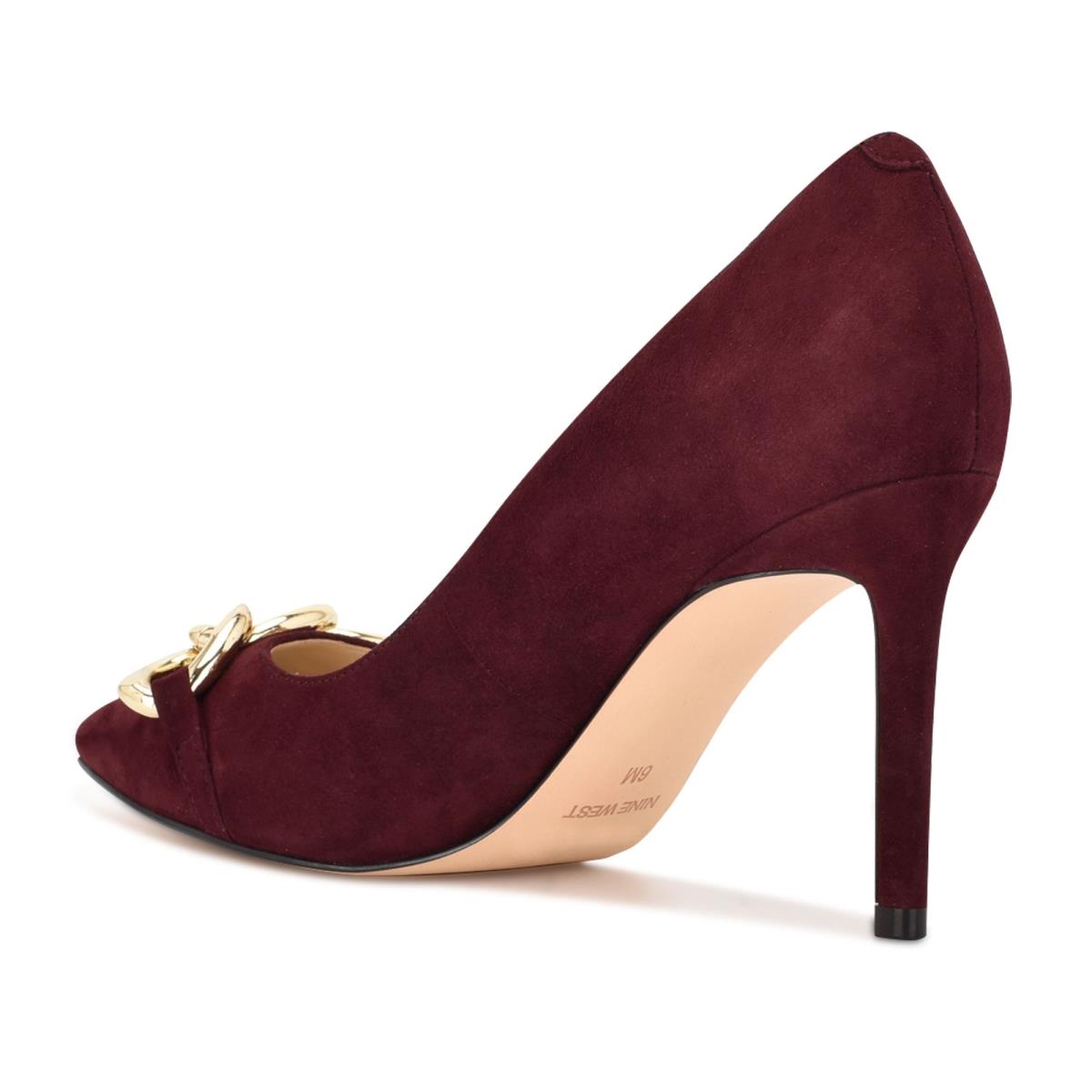 Nine West Ezzie Pointy Burunlu Stiletto Ayakkabı Kadın Bordo | 3681THJKD