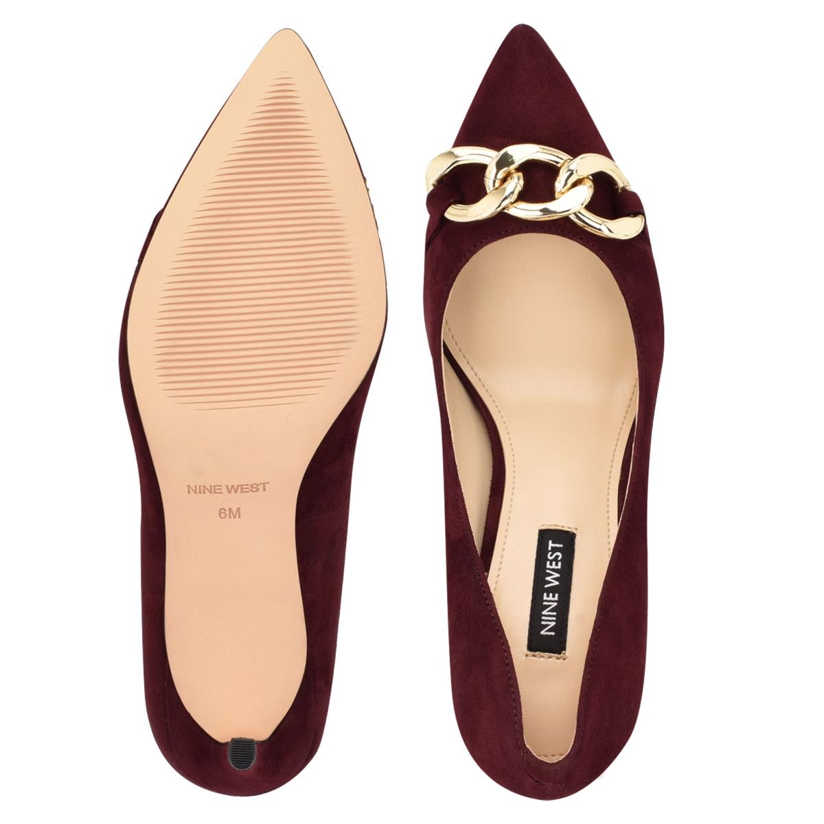 Nine West Ezzie Pointy Burunlu Stiletto Ayakkabı Kadın Bordo | 3681THJKD