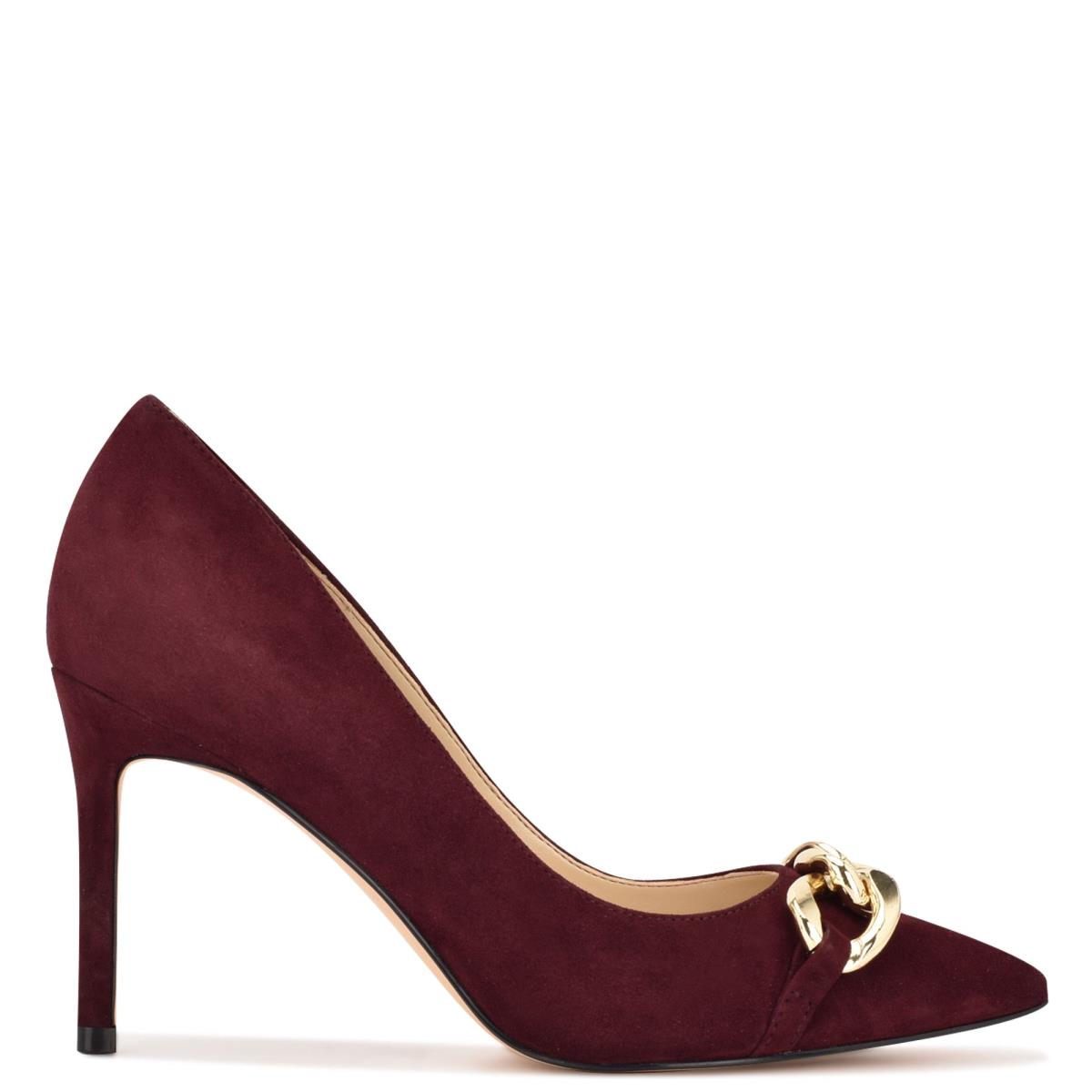 Nine West Ezzie Pointy Burunlu Stiletto Ayakkabı Kadın Bordo | 3681THJKD