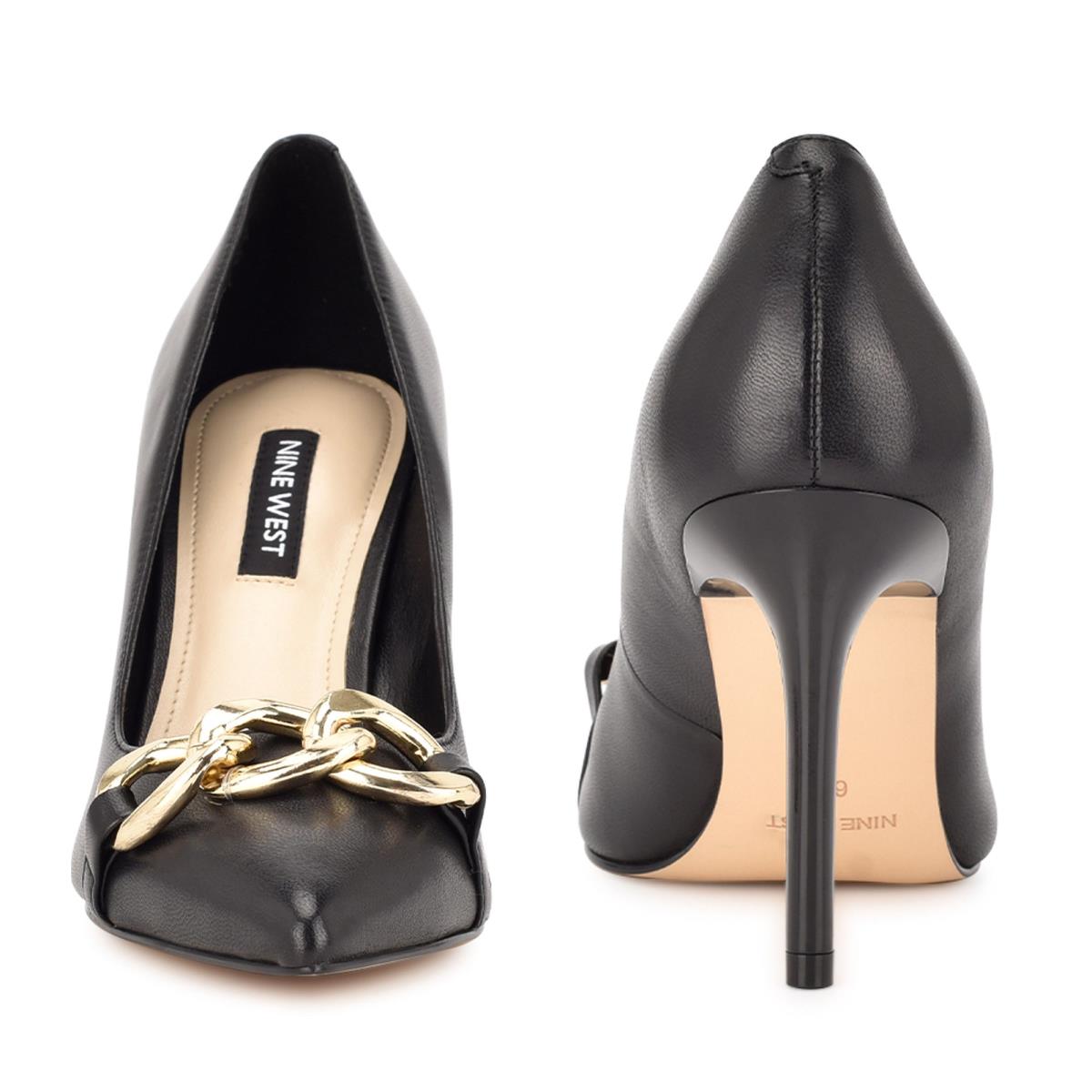 Nine West Ezzie Pointy Burunlu Stiletto Ayakkabı Kadın Siyah | 8579NPBLQ