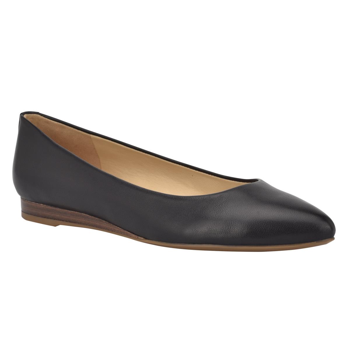 Nine West Ferdi 9x9 Pointy Burunlu Flats Kadın Siyah | 7602XSYUW