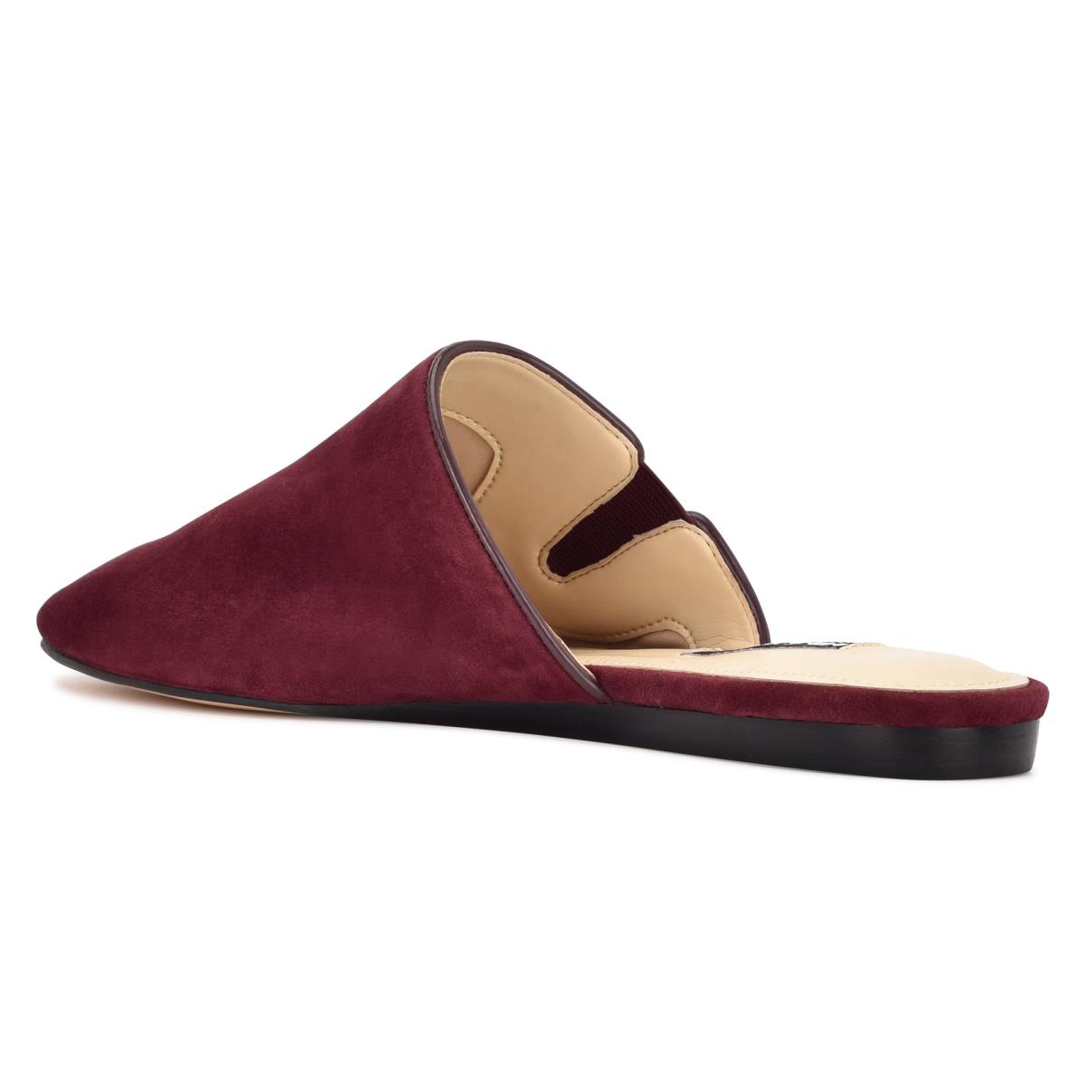 Nine West Freeda Pointy Burunlu Mule Ayakkabı Kadın Bordo | 7498HITJD